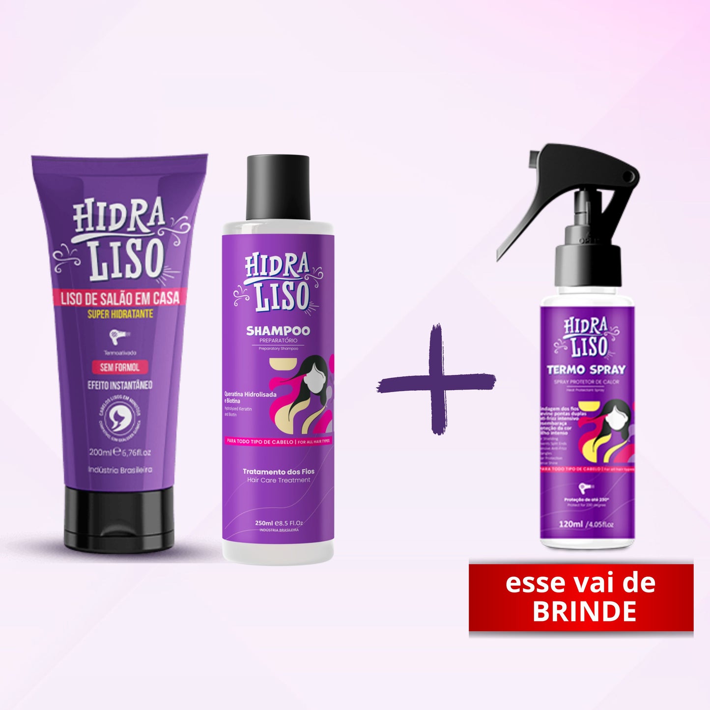 Compre 1 Hidraliso e 1 Shampo GANHE 1 TERMO SPRAY de BRINDE